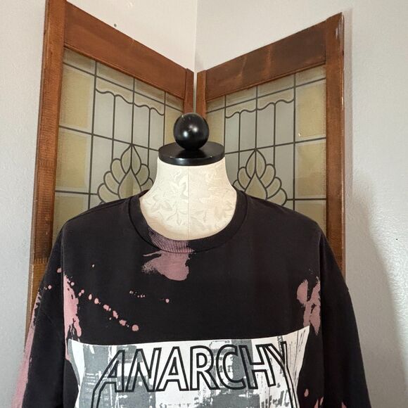 Krome Anarchy Crew Men's Pullover Goth Sweater Size L - Picture 5 of 12